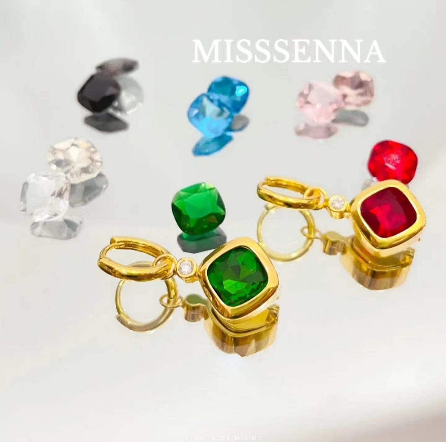 MISSSENNA Jewelry Chic Alternative Earring Creative 10 Zircon Free Replacement Stone Earring Female Fashion Jewelry
