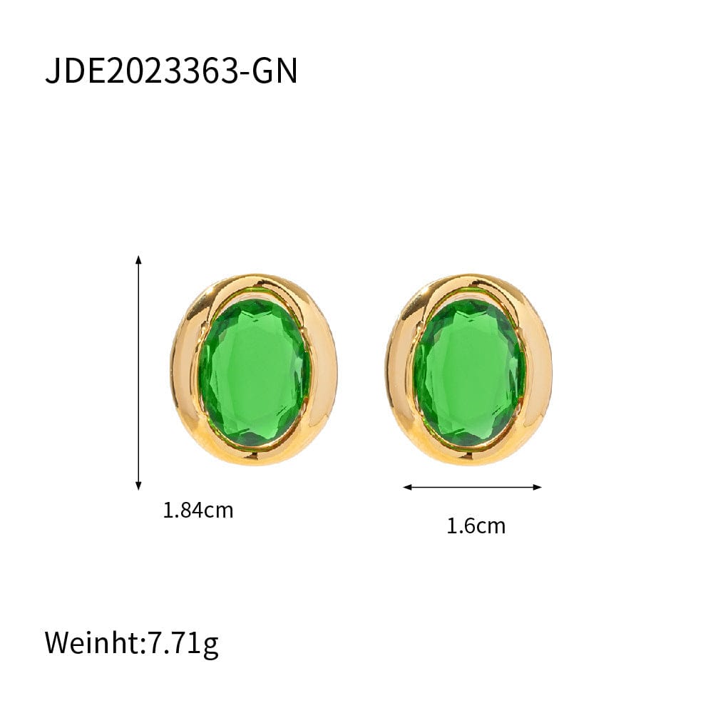 MISSSENNA Jewelry Vintage style Copper Lapis Lazuli Opal Natural Gemstone Jewelry Set 18K Gold Plated PVD French Stud Earrings for Women