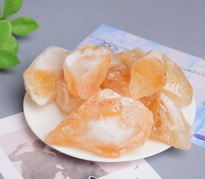 MISSSENNA sourced mine natural raw crystal stones citrine powder crystal egg yolk white turquoise strawberry crystal diffuser stone aromatherapy