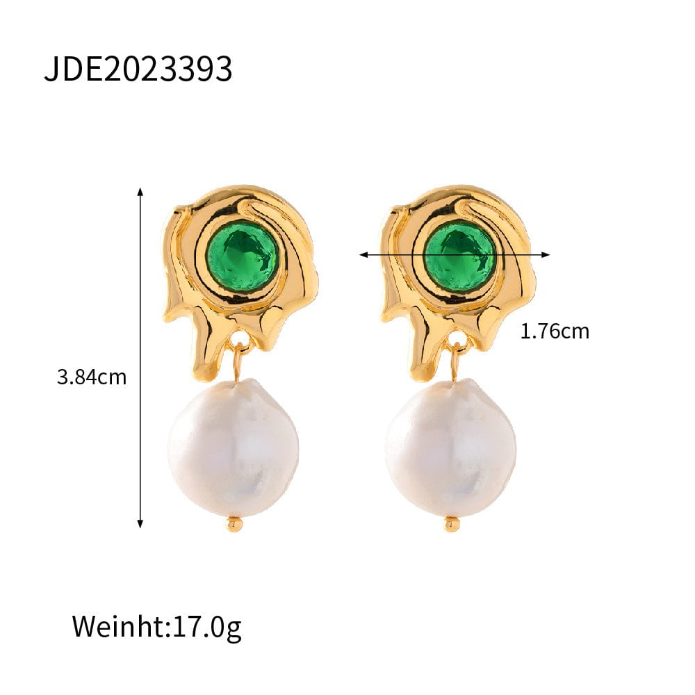 MISSSENNA Jewelry French retro style earrings natural freshwater pearl combination medieval earrings 925 silver needle pearl pendant medieval earrings