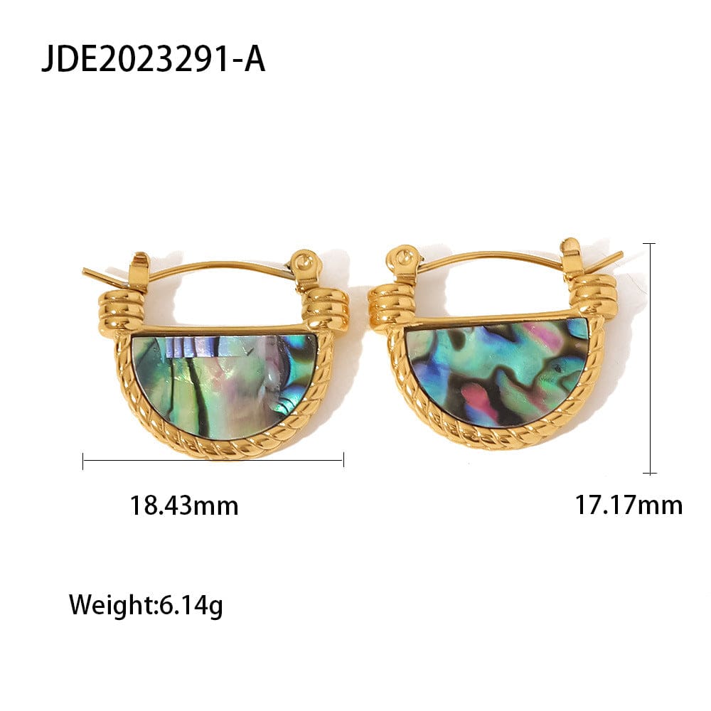 MISSSENNA Jewelry  Vintage Style earrings combination irregular water ripples natural abalone shell women's vintage earrings