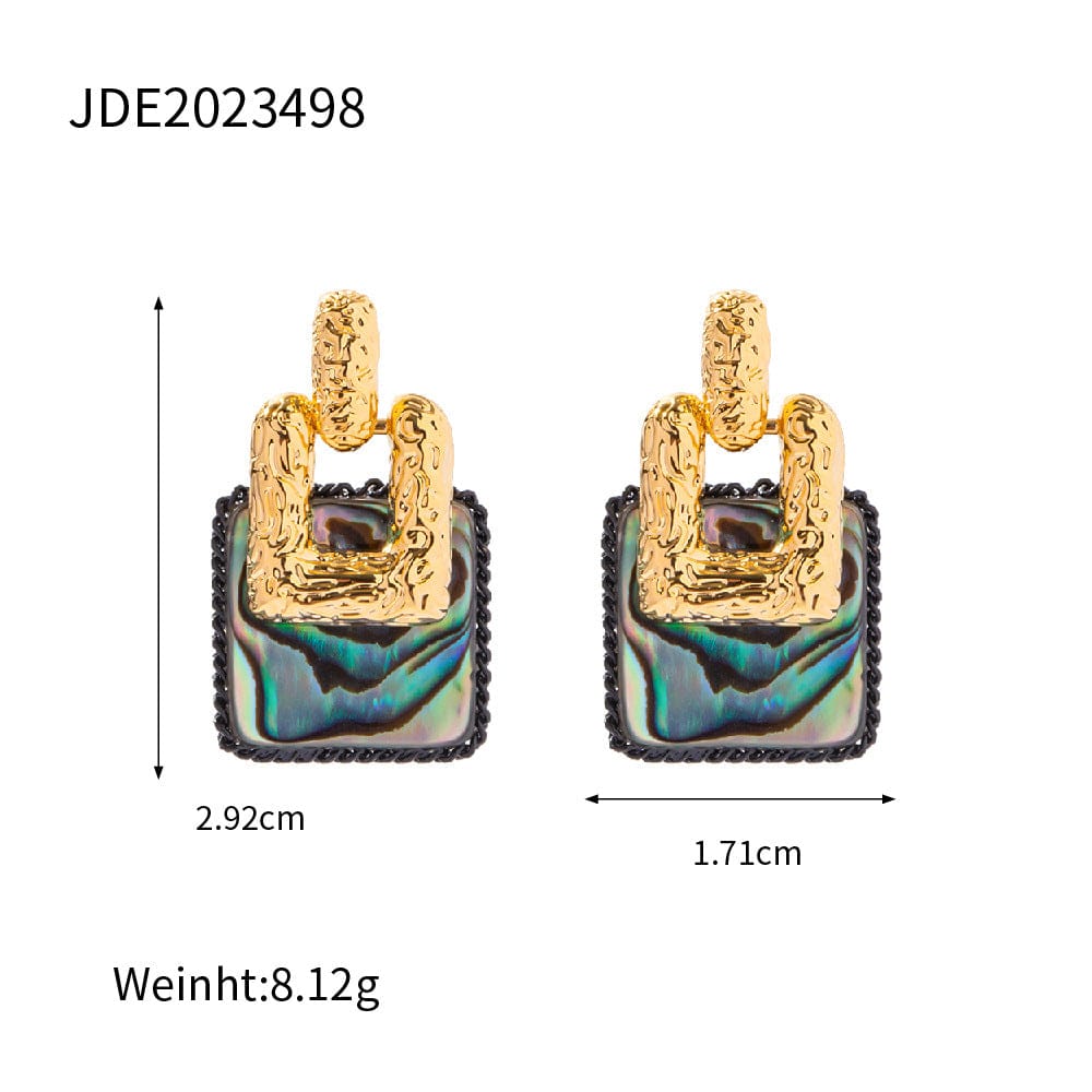 MISSSENNA Jewelry  Vintage Style earrings combination irregular water ripples natural abalone shell women's vintage earrings