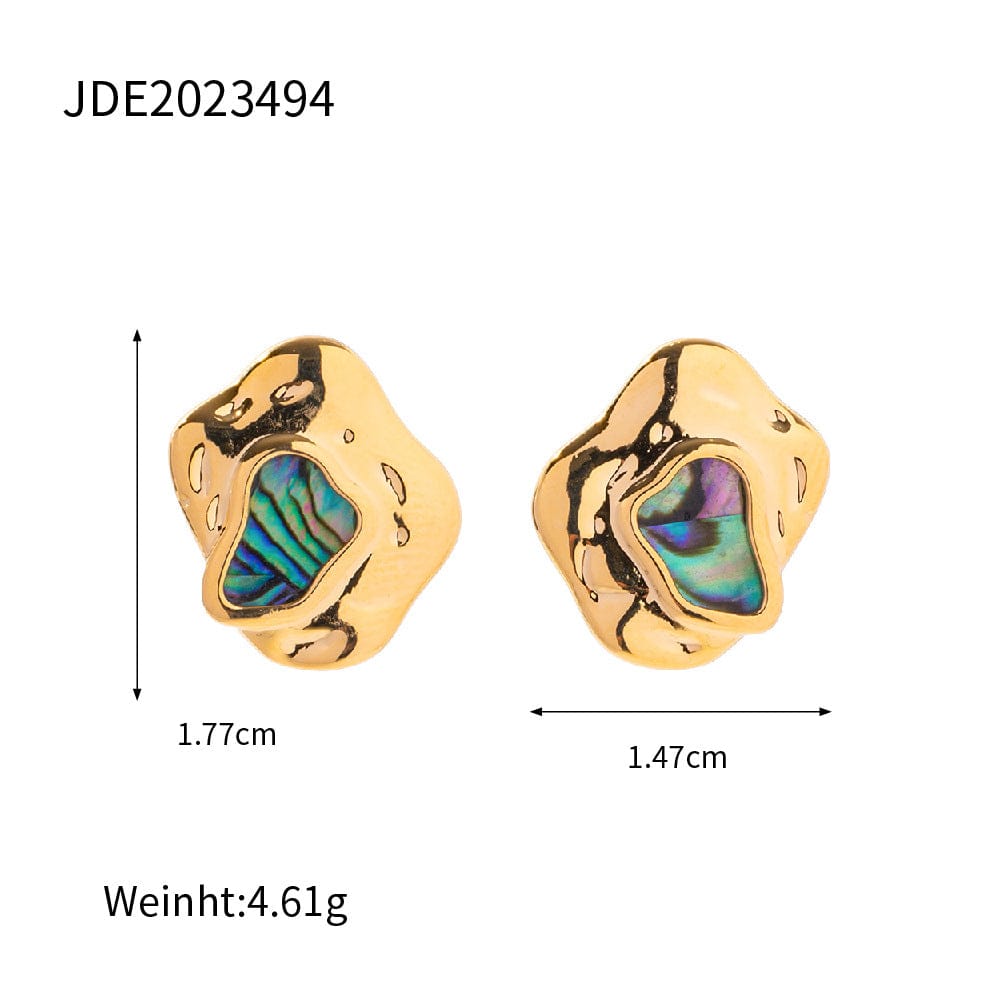 MISSSENNA Jewelry  Vintage Style earrings combination irregular water ripples natural abalone shell women's vintage earrings