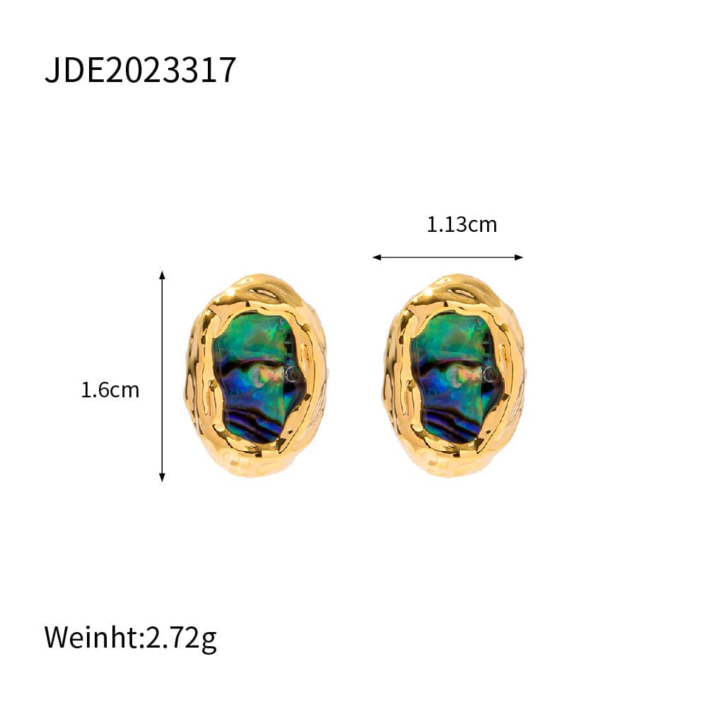 MISSSENNA Jewelry  Vintage Style earrings combination irregular water ripples natural abalone shell women's vintage earrings